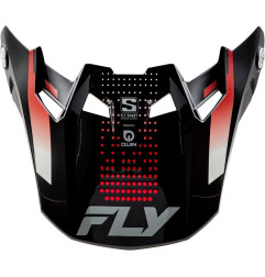 Visière FLY RACING Formula S Carbon Protocol - noir carbone/rouge