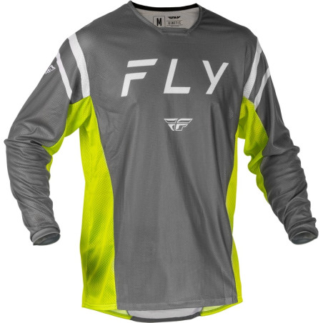 Maillot FLY RACING Kinetic Mesh - gris/jaune