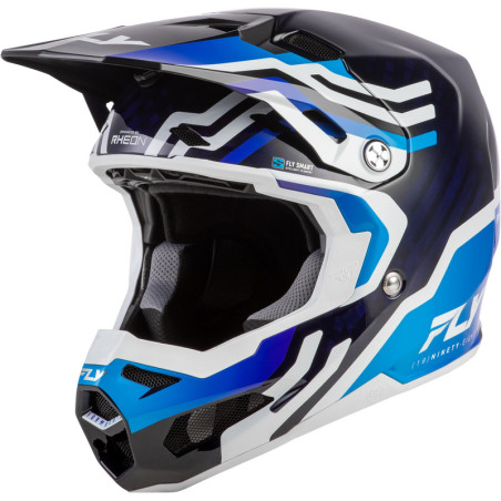FLY RACING Formula S Carbon Byte Helmet - Blue Carbon/White