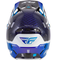 FLY RACING Formula S Carbon Byte Helm - Blau Carbon/Weiß