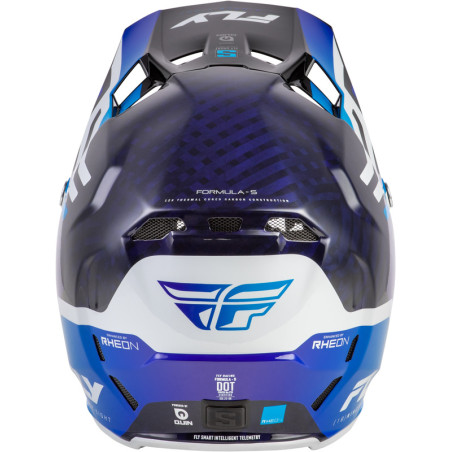 FLY RACING Formula S Carbon Byte Helm - Blau Carbon/Weiß