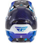 FLY RACING Formula S Carbon Byte Helm - Blau Carbon/Weiß