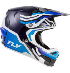 FLY RACING Formula S Carbon Byte Helmet - Blue Carbon/White
