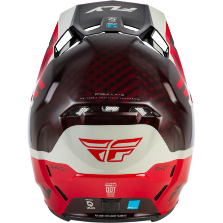 FLY RACING Formula S Carbon Byte Helmet - Red Carbon/Grey