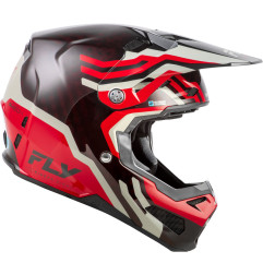 FLY RACING Formula S Carbon Byte Helmet - Red Carbon/Grey