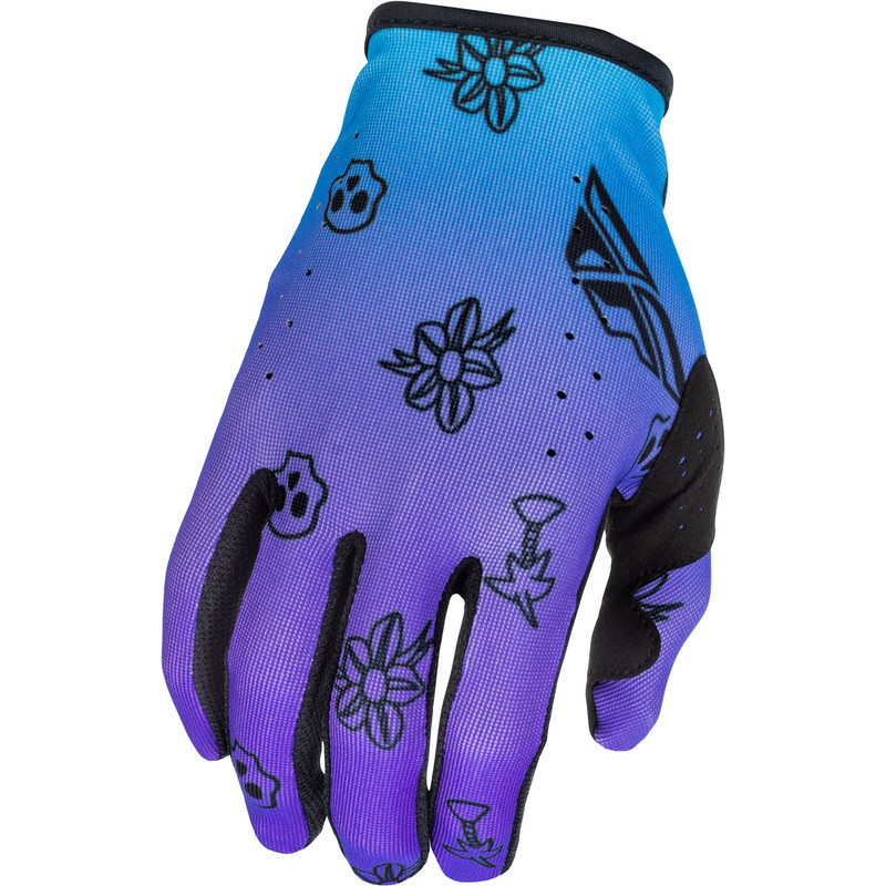 Guantes FLY RACING Lite Outline Special Edition - violeta/azul/negro Guantes FLY RACING Lite Outline Special Edition - violeta/azul/negro