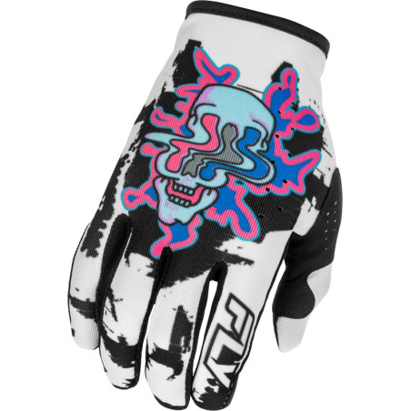 FLY RACING Lite Warp Special Edition Gloves - White/Blue/Pink