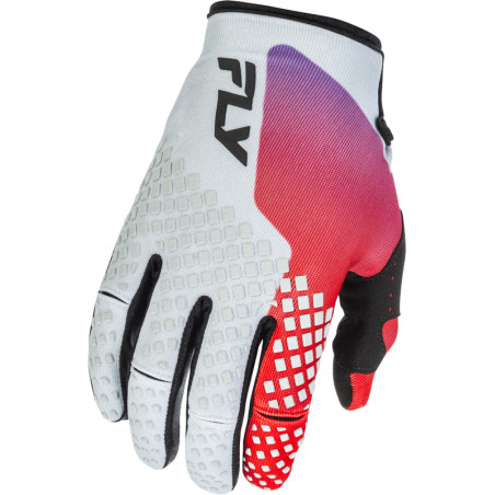 FLY RACING Kinetic Handschuhe - Grau/Rot/Lila/Schwarz