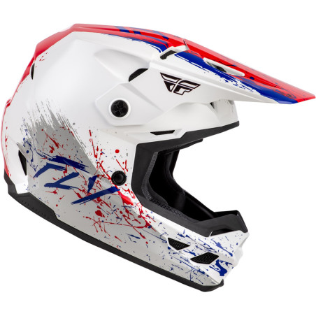 FLY RACING Kinetic Drip Youth Helmet - Red/White/Blue