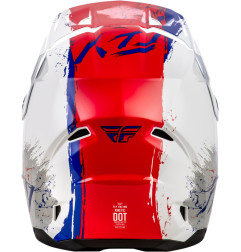 FLY RACING Kinetic Drip Jugend Helm - Rot/Weiß/Blau