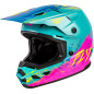 Casco infantil FLY RACING Kinetic Drip - turquesa/rosa/amarillo