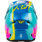 FLY RACING Kinetic Drip Jugend Helm - Turquoise/Rosa/Gelb