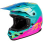 Casque enfant FLY RACING Kinetic Drip - turquoise/rose/jaune