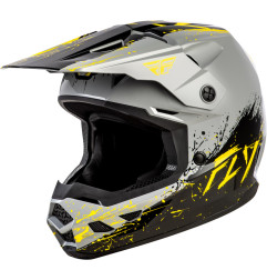 Casco infantil FLY RACING Kinetic Drip - gris/negro/amarillo