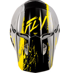 Casque enfant FLY RACING Kinetic Drip - gris/noir/jaune