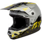 FLY RACING Kinetic Drip Youth Helmet - Grey/Black/Yellow FLY RACING Kinetic Drip Youth Helmet - Grey/Black/Yellow