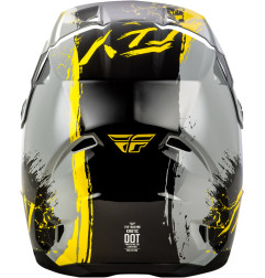 FLY RACING Kinetic Drip Youth Helmet - Grey/Black/Yellow