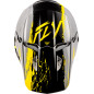 FLY RACING Kinetic Drip Jugend Helm - Grau/Schwarz/Gelb