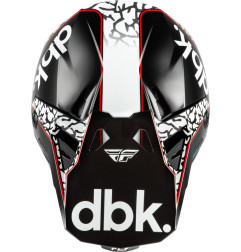 FLY RACING Formula CP Special Edition DBK Helm - Schwarz/Weiß/Rot