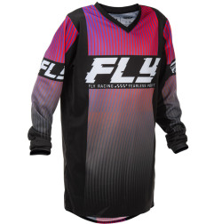 FLY RACING F-16 Jugend Jersey - Schwarz/Rot/Purple