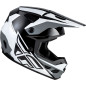 FLY RACING Kinetic Crest Helm - Schwarz/Weiß/Grau FLY RACING Kinetic Crest Helm - Schwarz/Weiß/Grau