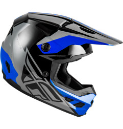 FLY RACING Kinetic Crest Helmet - Grey/Black/Blue
