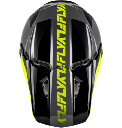 FLY RACING Kinetic Crest Helm - Grau/Schwarz/Neon Gelb