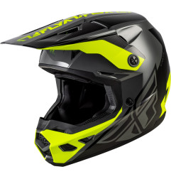Casque FLY RACING Kinetic Crest - gris/noir/jaune fluo