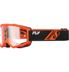Gafas FLY RACING Focus negro/naranja - Lente transparente