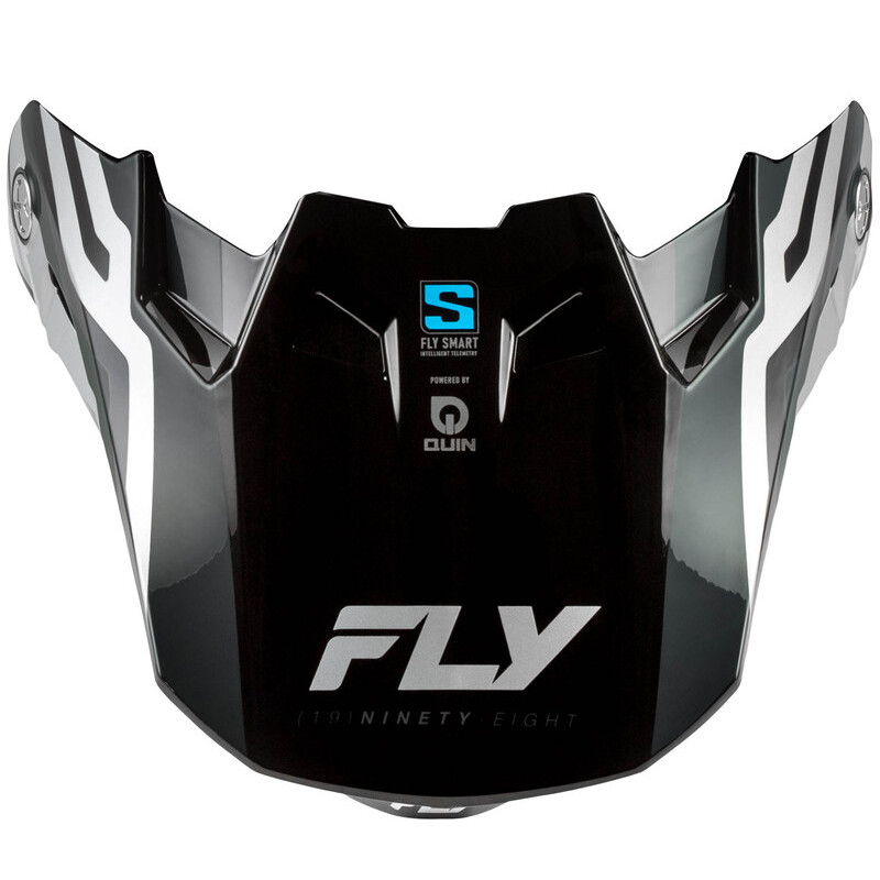 FLY RACING Formula S Carbon Byte Peak - Black Carbon/Grey/Silver