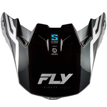 FLY RACING Formula S Carbon Byte Helmschirm - Schwarz Carbon/Grau/Silber