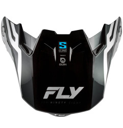 FLY RACING Formula S Carbon Byte Peak - Black Carbon/Grey/Silver