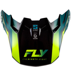 Visera FLY RACING Formula S Carbon Byte - Black Carbon/Teal/Lime