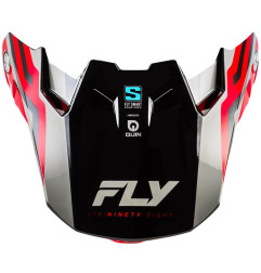 FLY RACING Formula S Carbon Byte Peak - Red Carbon/Red/Grey