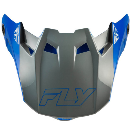 FLY RACING Formula CC Glide Helmschirm - Blau/Hellgrau/Grau