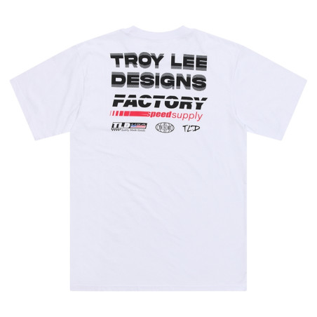 T-Shirt TROY LEE DESIGNS Factory - blanc - taille 2XL
