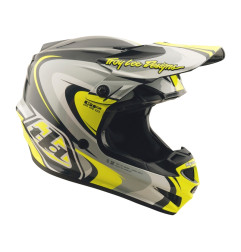 Casque TROY LEE DESIGNS GP Pro Crossover - gris/jaune