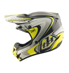 Casco TROY LEE DESIGNS GP Pro Crossover - Gris/Amarillo