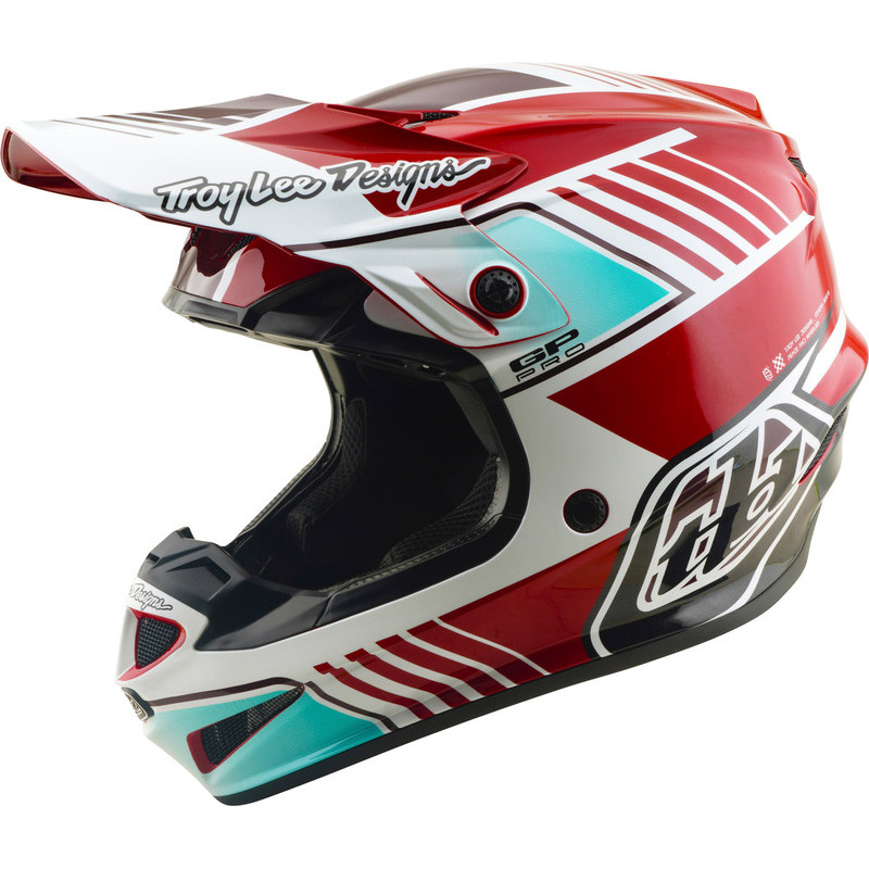 TROY LEE DESIGNS GP Pro Mips Helm - Segment Rot/Weiß TROY LEE DESIGNS GP Pro Mips Helm - Segment Rot/Weiß