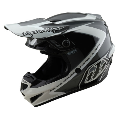 TROY LEE DESIGNS GP Shutter Helm – Grau/Weiß