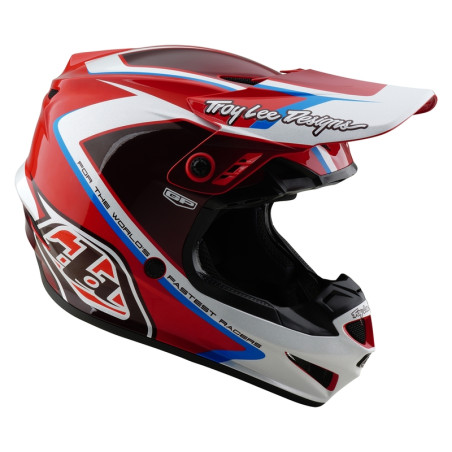TROY LEE DESIGNS GP Shutter Helm – Rot/Weiß - Größe 2XL
