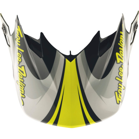 TROY LEE DESIGNS GP Pro Crossover Helmschirm - Grau/Neon-Gelb