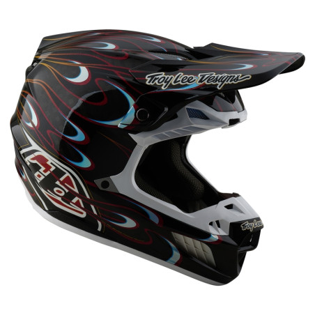 Casco TROY LEE DESIGNS SE5 Carbon Torched - Negro/Rojo