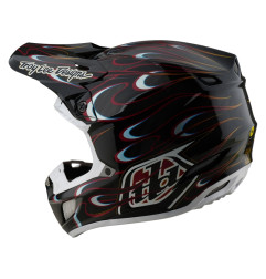 Casque TROY LEE DESIGNS SE5 Carbon Torched - noir/rouge