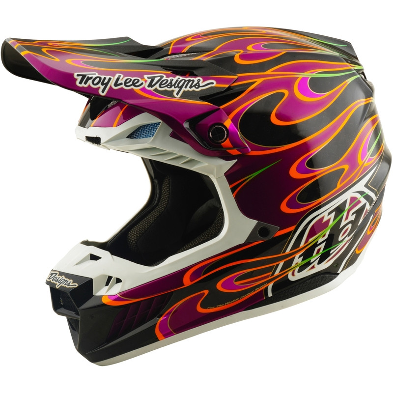 TROY LEE DESIGNS SE5 Carbon Mips Helm - Torched Schwarz/Violett TROY LEE DESIGNS SE5 Carbon Mips Helm - Torched Schwarz/Violett