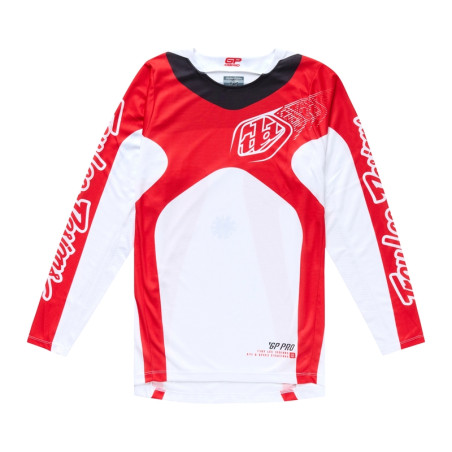Camiseta TROY LEE DESIGNS GP Pro Frames - Blanco/Rojo