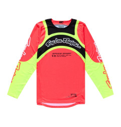 Camiseta TROY LEE DESIGNS GP Pro Swerve - Rojo neón/Amarillo