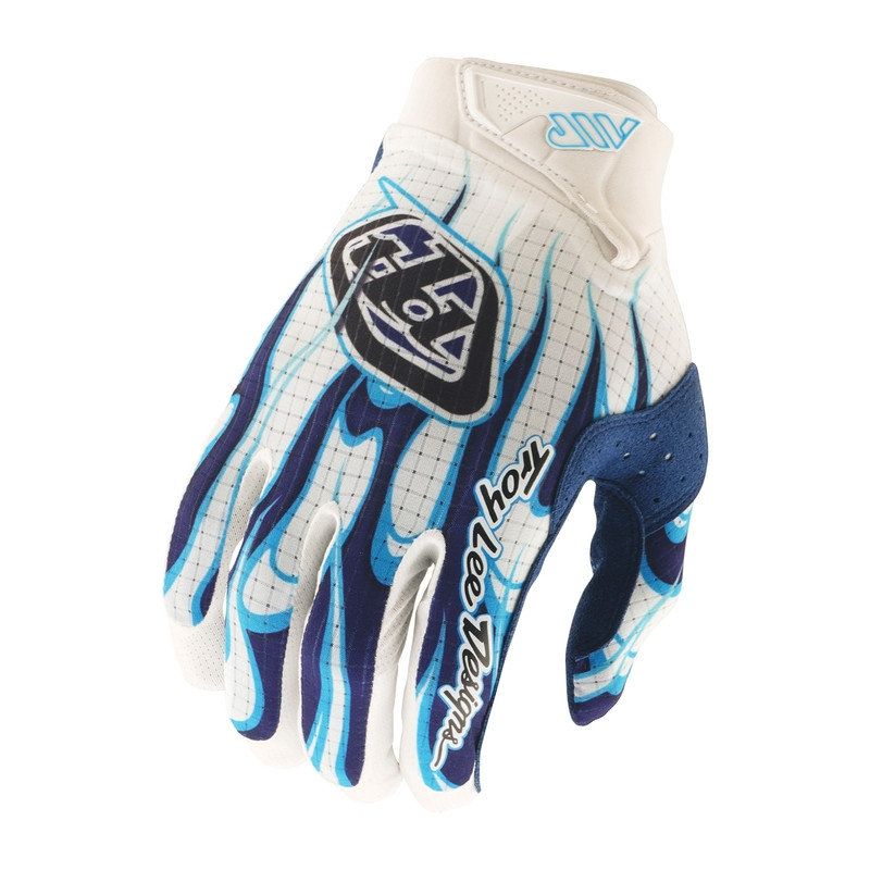 TROY LEE DESIGNS Air Gloves - Torched White/Blue - size XL