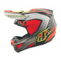 Casco TROY LEE DESIGNS SE5 Composite Stripes - Negro/Rojo neón