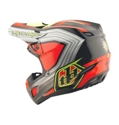 TROY LEE DESIGNS SE5 Composite Stripes Helm – Schwarz/Infra Red